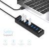 7-Port USB 3.0 Hub, IVETTO Data USB Hub Splitter with 3.3ft Long Cable for Laptop, PC, MacBook, Mac Pro, Mac mini, iMac, Surface Pro and More view 4