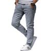 Andongnywell Men's Slim-fit Tapered-Leg Jean Trousers Man's Comfort Stretch Slim-Fit Pencil Denim Pants (Light Grey2,32) view 1