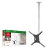Barkan 63'' Long White TV Ceiling Mount, 13-86 inch Full Motion - 3 Movement Flat/Curved Screen Bracket, Holds up to 123lbs, Extremely Extendable, Fits LED OLED LCD view 1