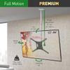 Barkan 63'' Long White TV Ceiling Mount, 13-86 inch Full Motion - 3 Movement Flat/Curved Screen Bracket, Holds up to 123lbs, Extremely Extendable, Fits LED OLED LCD view 2