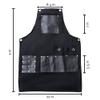Ikas Canvas Apron for Men - Black Crossback Work Apron with Pockets - Adjustable Cotton Canvas for Hairdressers, Barbers, Artists, Cooking, Woodworking,Carpenters view 2