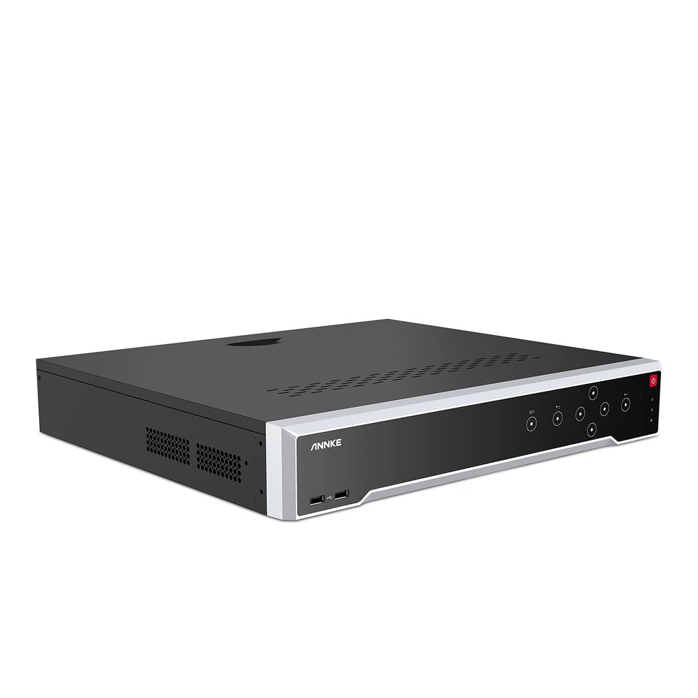 ANNKE 32 Channel 12MP PoE Network Video Recorder for PoE Security Camera, H.265+ NVR w/ 16 Ports PoE Recording, 1CH AI Face Detection, Supports up to 4X 10TB Hard Drive (Not Included)