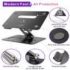 brocoon Adjustable MacBook Laptop Stand for Desk | Ergonomic Aluminum Laptop Riser with Heat-Vent, Compatible for 10-17" Laptops, Dark Black view 3
