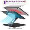 brocoon Adjustable MacBook Laptop Stand for Desk | Ergonomic Aluminum Laptop Riser with Heat-Vent, Compatible for 10-17" Laptops, Dark Black view 4