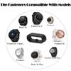 11-Pack Strap Silicone Fastener Rings Connector Security Band Keeper Safe Rings for Garmin Vivoactive 3/ Forerunner 645 245/Venu/Vivomove/Fenix 6S/Fenix 5S Bands Black Rubber Replacement Bands view 4