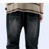 Andongnywell Mens Slim Fit Jeans Casual Stretch Straight Leg Cotton Super Comfy Pocket Denim Pants Trousers (Black,Small) view 3