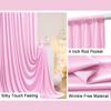 10ftx10ft Baby Pink Wrinkle-Free Backdrop Drapes, Pink Polyester Background Curtains Backdrop Decorations for Party,Baby Shower,Birthday Parties view 2