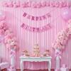 10ftx10ft Baby Pink Wrinkle-Free Backdrop Drapes, Pink Polyester Background Curtains Backdrop Decorations for Party,Baby Shower,Birthday Parties view 3