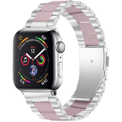 Jennyfly Resin Watch Band Compatible with Apple Watch 40MM, Fashion Comfortable Replacement Wristband Adjustable 5.5-7.87 inch Compatible with iWatch Series 6/5/4/3/2/1 38MM/40MM