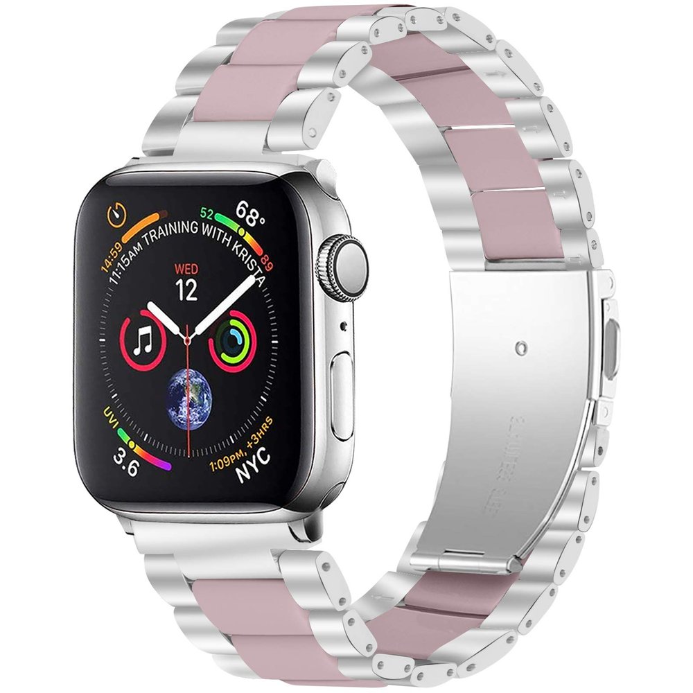 Jennyfly Resin Watch Band Compatible with Apple Watch 40MM, Fashion Comfortable Replacement Wristband Adjustable 5.5-7.87 inch Compatible with iWatch Series 6/5/4/3/2/1 38MM/40MM