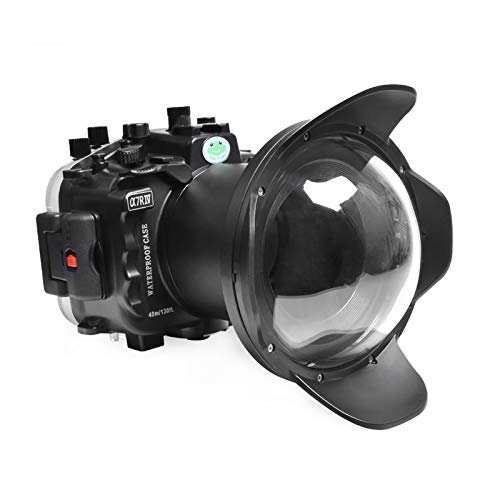 Sea frogs 40M/130FT Underwater Housing Waterproof Case w/ 6 Inch Dome Port Kit for Sony A7R IV A7R4 Compatible with Sony FE 16-35mm F/4, 28-70mm F3.5-5.6, 12-24mm F4 G Lens