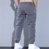 Andongnywell Men's Vintage Skinny Fit Destroyed Cotton Denim Pants Stretch Distressed Jeans Trousers (Gray,Large) view 3