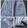 Andongnywell Men's Vintage Skinny Fit Destroyed Cotton Denim Pants Stretch Distressed Jeans Trousers (Gray,Large) view 4