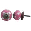 Indian Shelf Pack of 16 Exquisite Magenta Polka Dot Ceramic Pink Chic Drawer Knobs Dresser Handles Cabinet Pulls Modern Hardware view 1