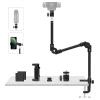 Webcam Stand Camera Mount with Phone Holder & 5/8" Screw, 22in Flexible Projector Stand Gooseneck Desk Mic for Logitech C922 C930e C920 C615 C960 Brio 4K, GoPro, Blue Yeti Snowball Ice view 1