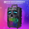 E I F E R Cool Skull Bluetooth Speakers, Portable Wireless Speaker, Compatible with Smartphones and Tablets, Suit for Home Garden Party, Black, 50W, 8-Inch view 3