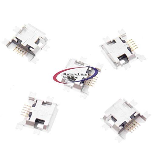 100Pcs USB Type B Standard Micro Port Female Solder Plug 5 Pin SMD SMT Jack Socket Connector