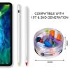 LINGXIU 16 Colors Silicone Nibs Tips Cover Compatible with Apple Pencil 1st and 2nd Generation, Silicone Nibs Caps Slim Lightweight Thin Protective Case Noiseless Drawing Fit iPad Pencil (48 Pack) view 2