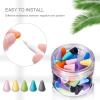 LINGXIU 16 Colors Silicone Nibs Tips Cover Compatible with Apple Pencil 1st and 2nd Generation, Silicone Nibs Caps Slim Lightweight Thin Protective Case Noiseless Drawing Fit iPad Pencil (48 Pack) view 3