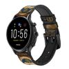 CA0597 Grandfather Clock Antique Wall Clock Leather Smart Watch Band Strap for Fossil Hybrid Smartwatch Nate, Hybrid HR Latitude, Hybrid Smartwatch Machine Size (24mm) view 1