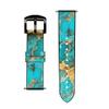 CA0499 Aqua Turquoise Stone Leather Smart Watch Band Strap for Fossil Hybrid Smartwatch Nate, Hybrid HR Latitude, Hybrid Smartwatch Machine Size (24mm) view 3