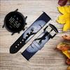CA0783 Indian Hunter Moon Leather Smart Watch Band Strap for Fossil Hybrid Smartwatch Nate, Hybrid HR Latitude, Hybrid Smartwatch Machine Size (24mm) view 2