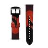 CA0525 Wolf Howling Red Moon Leather Smart Watch Band Strap for Fossil Hybrid Smartwatch Nate, Hybrid HR Latitude, Hybrid Smartwatch Machine Size (24mm) view 3
