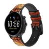 CA0060 Peacock Leather Smart Watch Band Strap for Fossil Hybrid Smartwatch Nate, Hybrid HR Latitude, Hybrid Smartwatch Machine Size (24mm) view 1