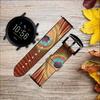 CA0060 Peacock Leather Smart Watch Band Strap for Fossil Hybrid Smartwatch Nate, Hybrid HR Latitude, Hybrid Smartwatch Machine Size (24mm) view 2