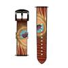 CA0060 Peacock Leather Smart Watch Band Strap for Fossil Hybrid Smartwatch Nate, Hybrid HR Latitude, Hybrid Smartwatch Machine Size (24mm) view 3