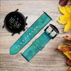 CA0586 Aqua Marble Stone Leather & Silicone Smart Watch Band Strap for Fossil Mens Gen 5E 5 4 Sport, Hybrid Smartwatch HR Neutra, Collider, Womens Gen 5 Size (22mm) view 2