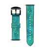 CA0586 Aqua Marble Stone Leather & Silicone Smart Watch Band Strap for Fossil Mens Gen 5E 5 4 Sport, Hybrid Smartwatch HR Neutra, Collider, Womens Gen 5 Size (22mm) view 3