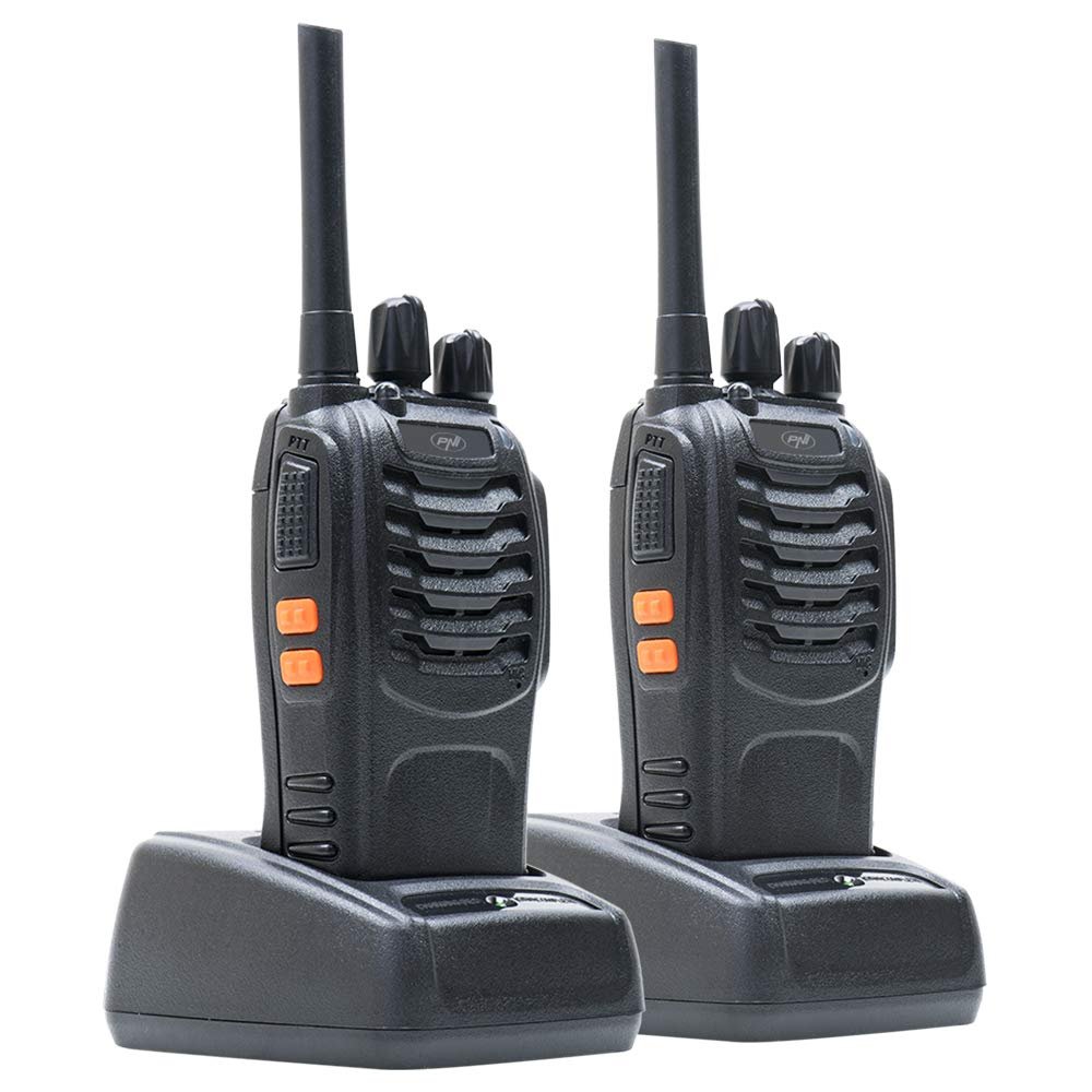 PNI PMR R40 PRO Radio, Set with 2 pcs, 0.5W, ASQ, TOT, Monitor, programmable, Headphones Included