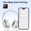 TUINYO Bluetooth Headphones Wireless, Over Ear Stereo Wireless Headset 40H Playtime with deep bass, Soft Memory-Protein Earmuffs, Built-in Mic Wired Mode PC/Cell Phones/TV-White   view 4