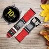 CA0611 Red Cassette Recorder Graphic Leather & Silicone Smart Watch Band Strap for Samsung Galaxy Watch, Watch3 Active, Active2, Gear Sport, Gear S2 Classic Size (20mm) view 2