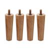 Mid-Century Modern Straight Tapered Solid Oak Furniture Legs,M8 Threaded Rod Sofa Legs Coffee Table Legs,6-70cm,for Bedside Table,Shoe Cabinet,Dressing Table,4pcs (30cm/11.8in) view 1