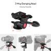 Andoer Tripod head 3 way damping video head made of aluminium alloy 3 dimensional tripod head with pan bar handle support 360 panoramic photography for most DSLR ILDC cameras tripod monopod view 4