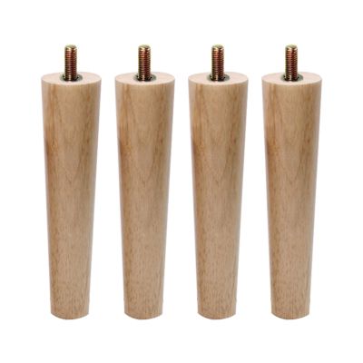 Mid-Century Modern Straight Tapered Solid Oak Furniture Legs,M8 Threaded Rod Sofa Legs Coffee Table Legs,6-70cm,for Bedside Table,Shoe Cabinet,Dressing Table,4pcs (60cm/23.6in)
