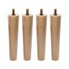 Mid-Century Modern Straight Tapered Solid Oak Furniture Legs,M8 Threaded Rod Sofa Legs Coffee Table Legs,6-70cm,for Bedside Table,Shoe Cabinet,Dressing Table,4pcs (60cm/23.6in) view 1