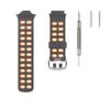 ANCOOL Compatible with Garmin Forerunner 310XT Watch Band, Soft Silicone Watch Strap Replacement for Forerunner 310XT Smartwatch, Grey-Orange view 2