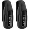 HQzon 2-Pack Clip Holder Compatible with Fitbit Inspire 3 Inspire 2 Ace 3 Fitness Tracker, Soft Silicone Replacement Case, Black+Black view 1