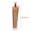 KDDEON Mid-Century Modern Straight Tapered Solid Oak Furniture Legs,M8 Threaded Rod Sofa Legs Coffee Table Legs,6-70cm,for Bedside Table,Shoe Cabinet,Dressing Table,4pcs (50cm/19.7in) view 2