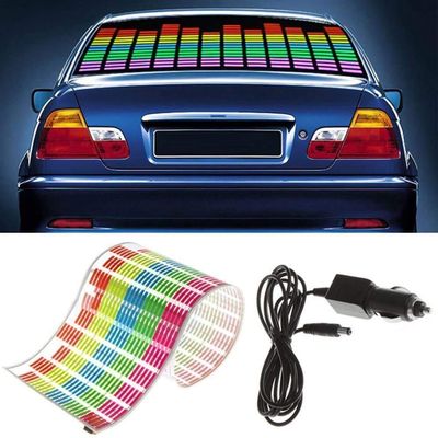 WONFAST Sound Music Beat Activated Car Sticker Equalizer Rhythm LED Flash Light Audio Voice Rhythm Lamp (80x19cm)