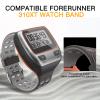 ANCOOL Compatible with Garmin Forerunner 310XT Watch Band, Soft Silicone Watch Strap Replacement for Forerunner 310XT Smartwatch, Grey-Light Grey view 3