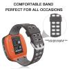 ANCOOL Compatible with Garmin Forerunner 310XT Watch Band, Soft Silicone Watch Strap Replacement for Forerunner 310XT Smartwatch, Grey-Light Grey view 4