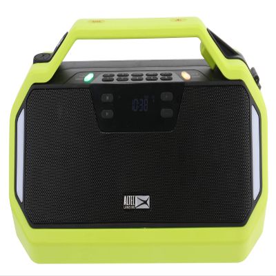 Altec Lansing StormChaser Rechargeable Emergency Radio, Portable Bluetooth Speaker with NOAA AM FM for Weather Alerts, Solar Powered Survival Speaker with Cellphone USB Charger, LED Camping Flashlight