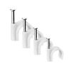 Abnii Cable Clips, 400 Pcs, 4mm 6mm 8mm 10mm, Wire Wall Clips with Steel Nails, Ethernet Cable Clips, Cable Tacks Coax Holder Clips, RG6 RG59 CAT6 RJ45 Cable Cord Clips, White view 1