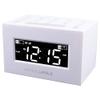 HANNLOMAX HX-111CR Alarm Clock Radio, PLL AM/FM Radio, Dual Alarm, White LED Display, Auto DST, Aux-in Jack. (White) view 1