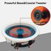 Herdio 6.5 Inch Bluetooth Ceiling Speakers, 300 Watts Flush Mount 2-Way Universal Home Speakers,1 Pair view 3