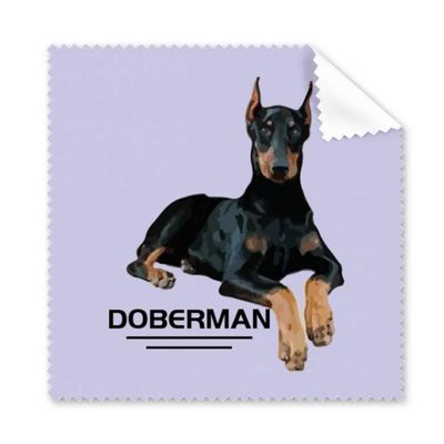 Doberman Ferocious Ear Animal Cleaning Cloth Phone Screen Glasses Cleaner 5pcs